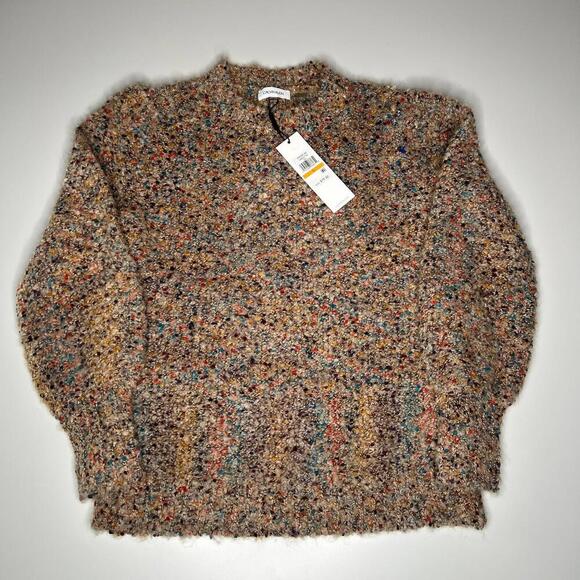Calvin Klein Women’s Multicolor Bouclé Sweater Size S – Wool Blend, MSRP $79.50 - Picture 1 of 12
